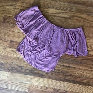 Off the shoulder flowy crop top